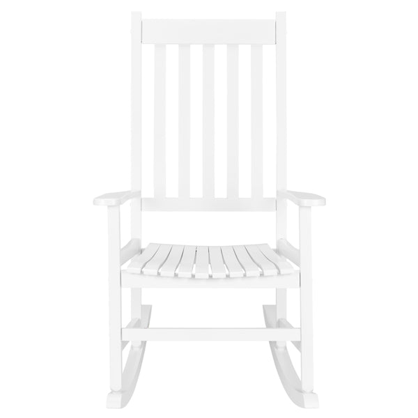 Buy farmhouse furniture Savannah White Wood Rocking Chair | Classic Farmhouse Porch &amp; Patio Rocker - Modern Cottage Farmhouse Furniture