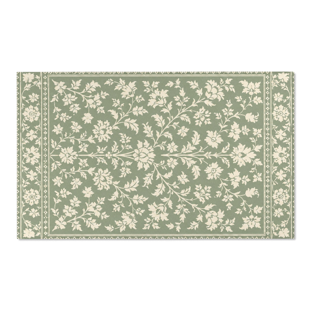 Buy farmhouse furniture Decorative Cream &amp; Sage Area Rug By. Artisan Blooms - Modern Cottage Farmhouse Furniture