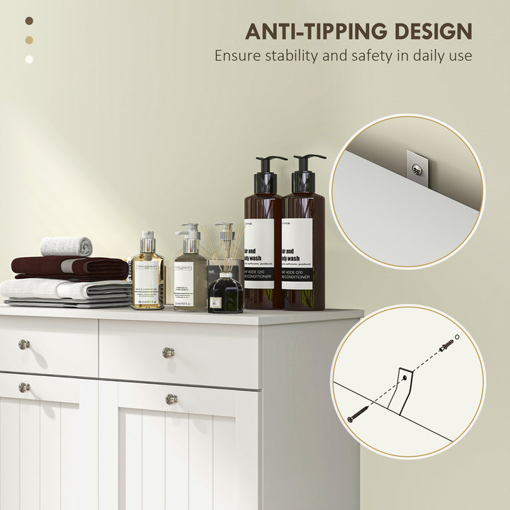 Buy farmhouse furniture Magnolia Ridge White Farmhouse Mediterranean Laundry Basket Hamper Cabinet - Modern Cottage Farmhouse Furniture