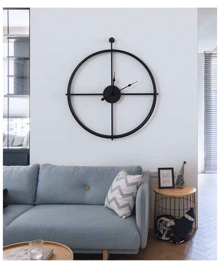Capri | Modern Mediterranean Luxury Iron Wall Clock - Mediterranean Tuscan Contemporary Home Decor Furniture
