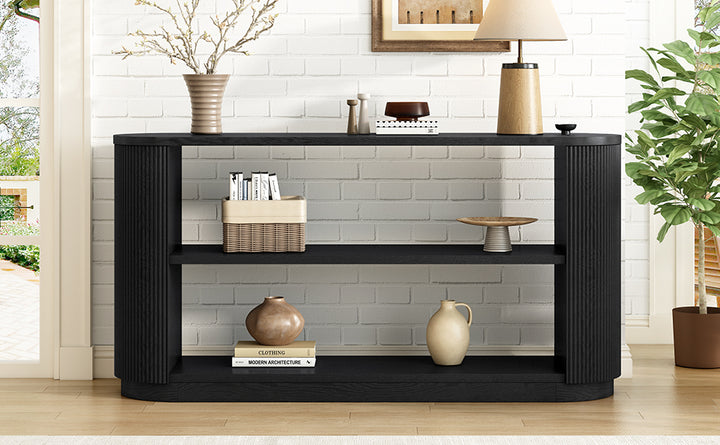 Black Modern Farmhouse Foyer Console Table