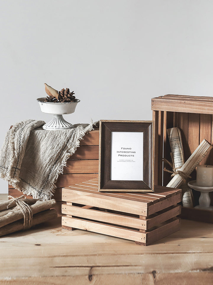 Dasos | Mediterranean Farmhouse Wooden Basket - Mediterranean Italian Contemporary Home Decor Furniture