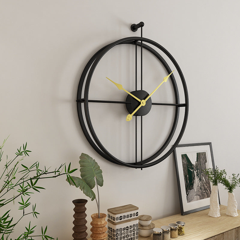Capri | Modern Mediterranean Luxury Iron Wall Clock - Mediterranean Tuscan Contemporary Home Decor Furniture