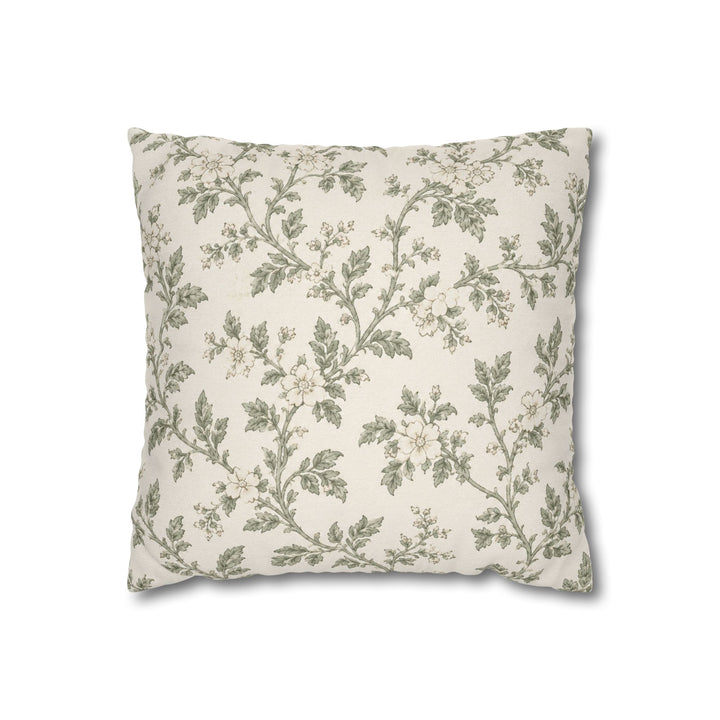 Cream &amp; Sage Floral Pillowcase By. Artisan Blooms