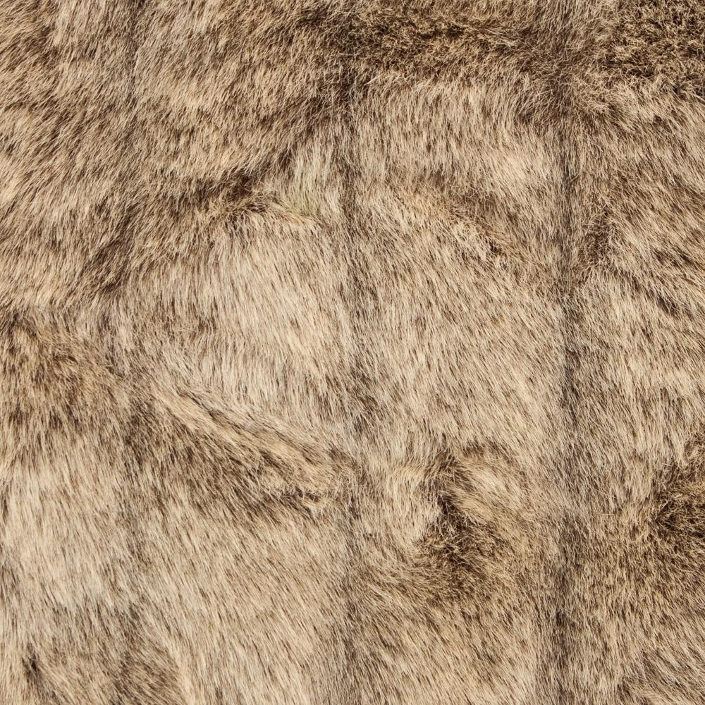 Boho Aesthetic Frost Mink Light Brown Faux Fur Luxury Throw | Biophilic Design Airbnb Decor Furniture 