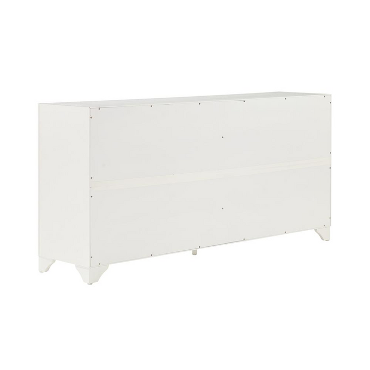 Boho Aesthetic Tara Sideboard Distressed Unique White Buffet Cabinet | Biophilic Design Airbnb Decor Furniture 