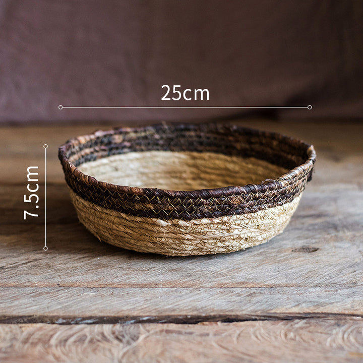 Gallarate | Coastal Italian Natural straw woven soft storage basket - Mediterranean Italian Contemporary Home Decor Furniture