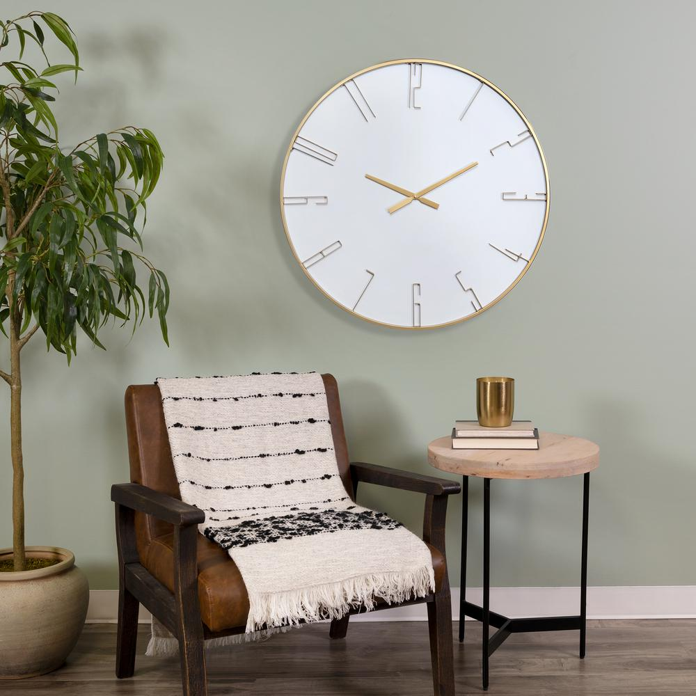 Boho Aesthetic Stratton Home Decor Modern 31.5" Miles Wall Clock | Biophilic Design Airbnb Decor Furniture 