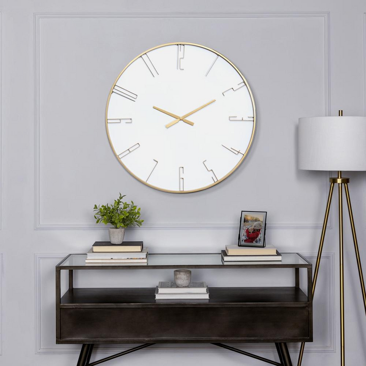 Boho Aesthetic Stratton Home Decor Modern 31.5" Miles Wall Clock | Biophilic Design Airbnb Decor Furniture 