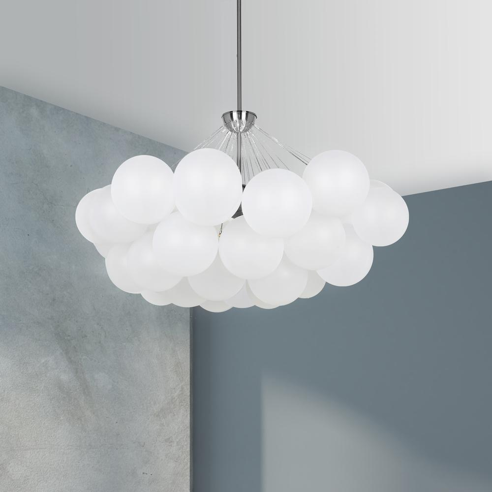 Boho Aesthetic 8 Glass Modern Light Pendant Chandelier | Biophilic Design Airbnb Decor Furniture 