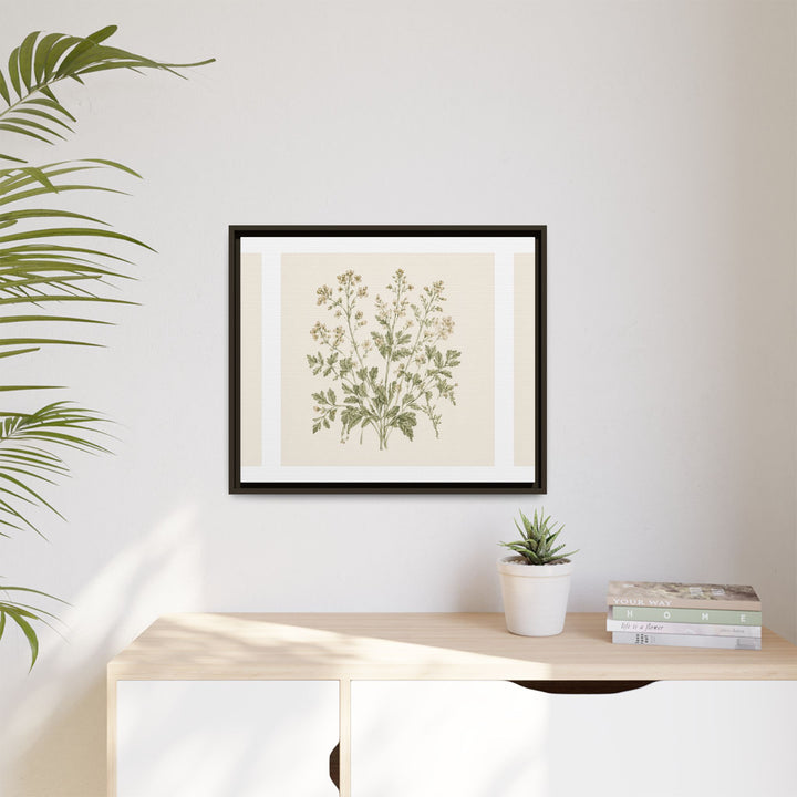Sage &amp; Cream Framed Canvas Wall Art