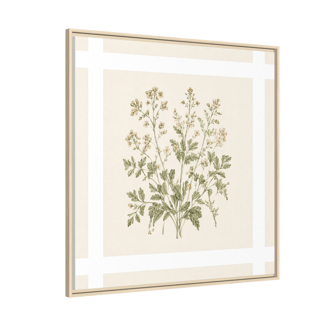 Sage &amp; Cream Framed Canvas Wall Art