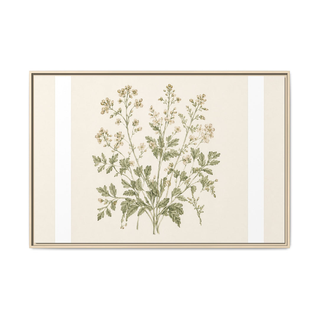 Sage &amp; Cream Framed Canvas Wall Art