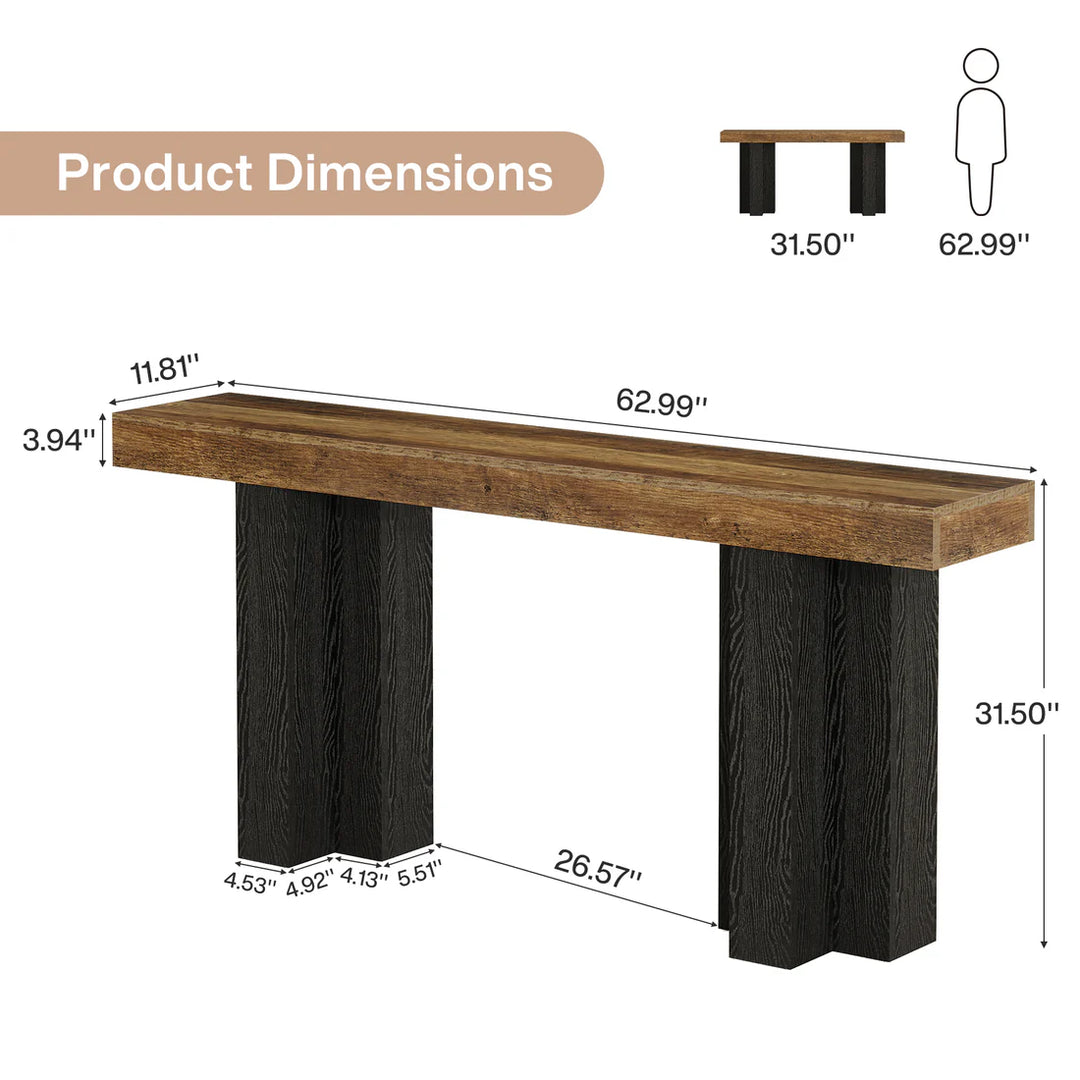 Buy farmhouse furniture Black Brown Modern Cottage Farmhouse Style Foyer Entryway Table - Modern Cottage Farmhouse Furniture