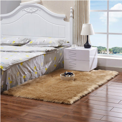 Boho Aesthetic Australian Sheepskin Sofa Carpet | Biophilic Design Airbnb Decor Furniture 