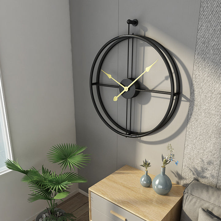 Capri | Modern Mediterranean Luxury Iron Wall Clock - Mediterranean Tuscan Contemporary Home Decor Furniture