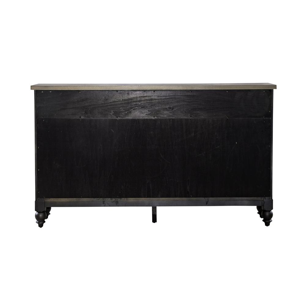 Boho Aesthetic Liberty Furniture Americana Farmhouse Hall Buffet- Black | Biophilic Design Airbnb Decor Furniture 