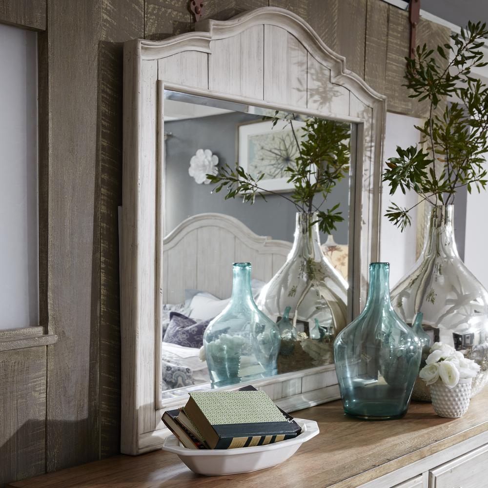 Boho Aesthetic Mirror Farmhouse White | Biophilic Design Airbnb Decor Furniture 