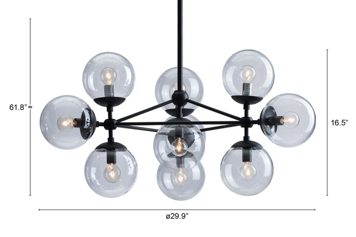 Boho Aesthetic "Abundant Ceiling Lamp Black" | Biophilic Design Airbnb Decor Furniture 