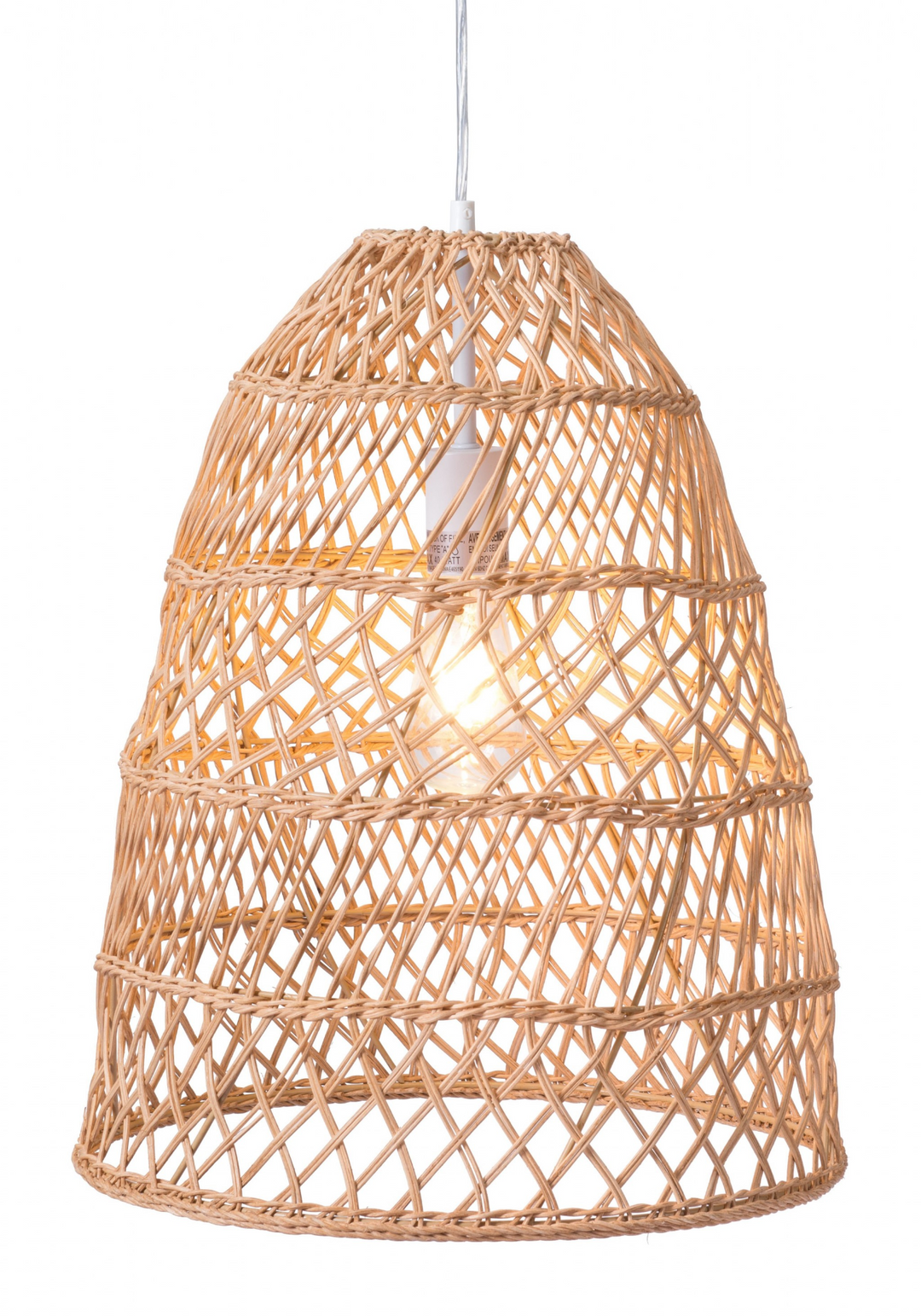 Boho Aesthetic "Natural Basket Ceiling Lamp" | Biophilic Design Airbnb Decor Furniture 