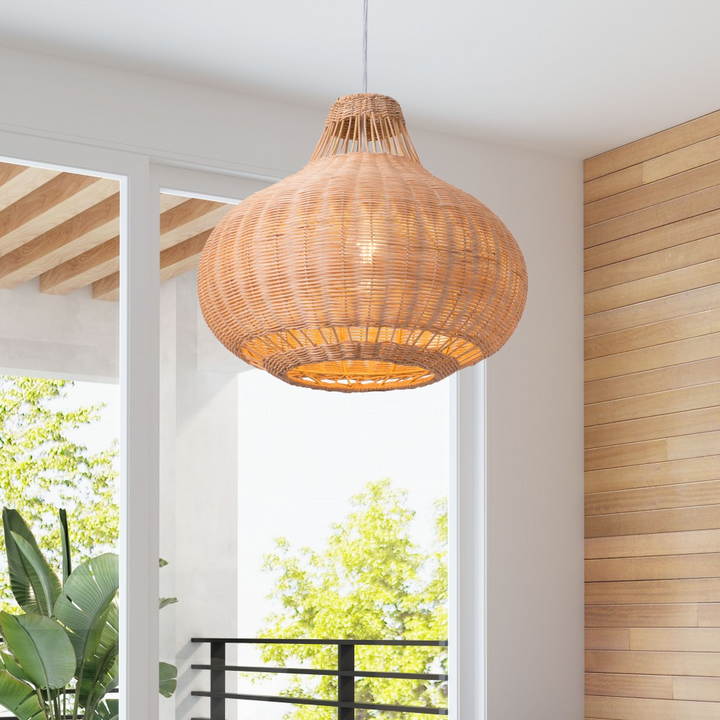 Boho Aesthetic "Natural Native Ceiling Lamp" | Biophilic Design Airbnb Decor Furniture 