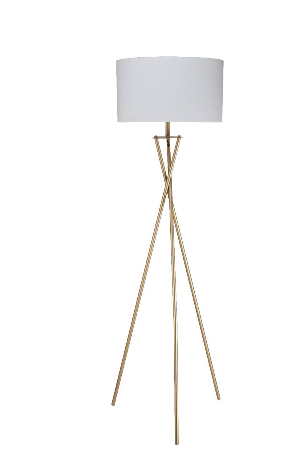 Boho Aesthetic Minimalist Mid Century Gold Metal Floor Lamp | Biophilic Design Airbnb Decor Furniture 