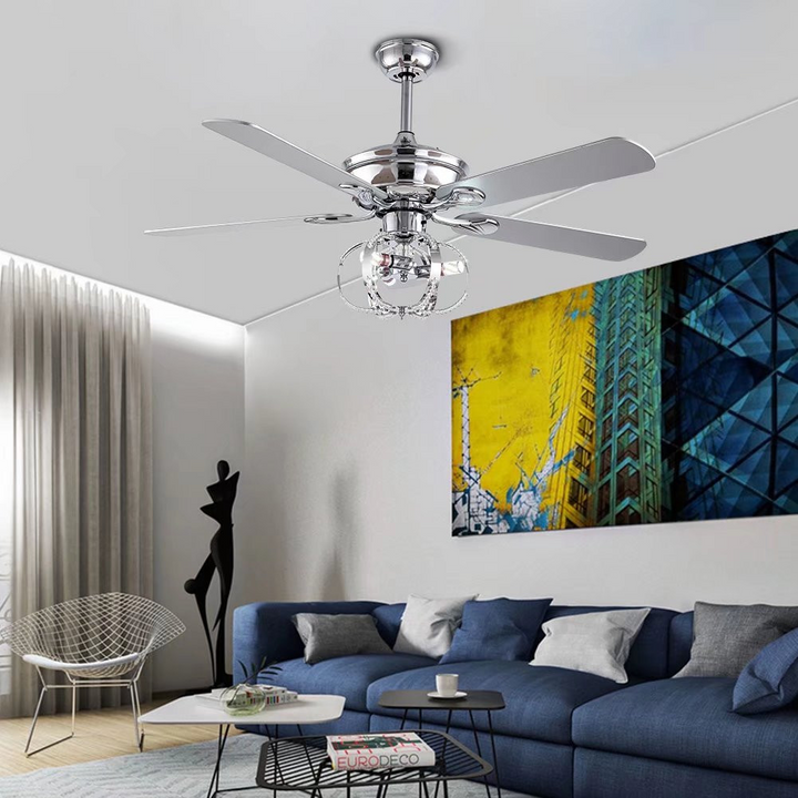 Boho Aesthetic Modern Metal Chandelier Ceiling Fan | Biophilic Design Airbnb Decor Furniture 