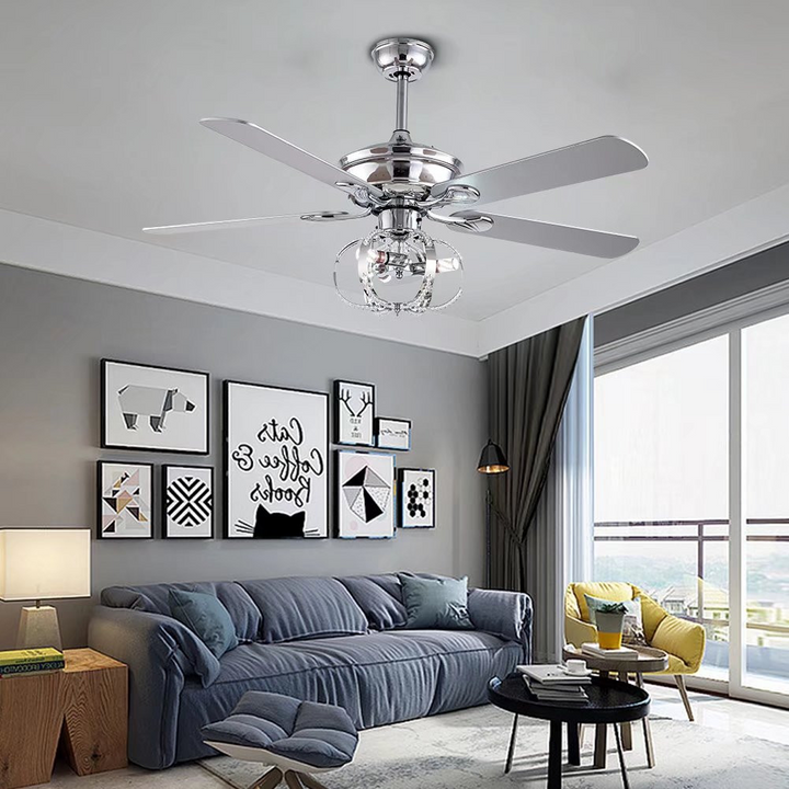 Boho Aesthetic Modern Metal Chandelier Ceiling Fan | Biophilic Design Airbnb Decor Furniture 