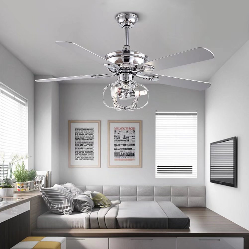 Boho Aesthetic Modern Metal Chandelier Ceiling Fan | Biophilic Design Airbnb Decor Furniture 