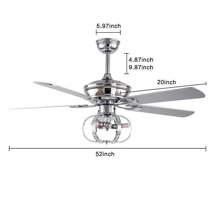 Boho Aesthetic Modern Metal Chandelier Ceiling Fan | Biophilic Design Airbnb Decor Furniture 