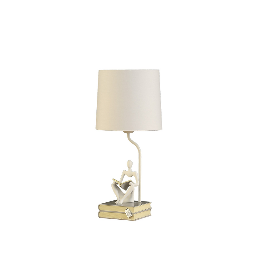 Boho Aesthetic Modern Mid Century Minimalist White Table Lamp With White Globe Shade | Biophilic Design Airbnb Decor Furniture 
