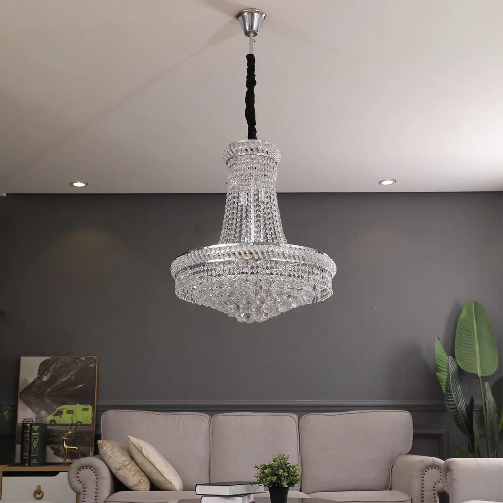 Boho Aesthetic "Contemporary White Faux Crystal Chandelier" | Biophilic Design Airbnb Decor Furniture 