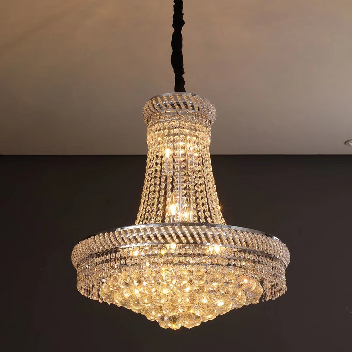 Boho Aesthetic "Contemporary White Faux Crystal Chandelier" | Biophilic Design Airbnb Decor Furniture 