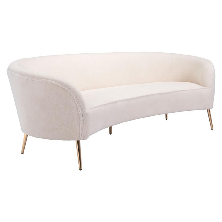 Boho Aesthetic Luna Sofa White | Biophilic Design Airbnb Decor Furniture 