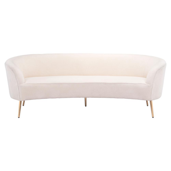 Boho Aesthetic Luna Sofa White | Biophilic Design Airbnb Decor Furniture 