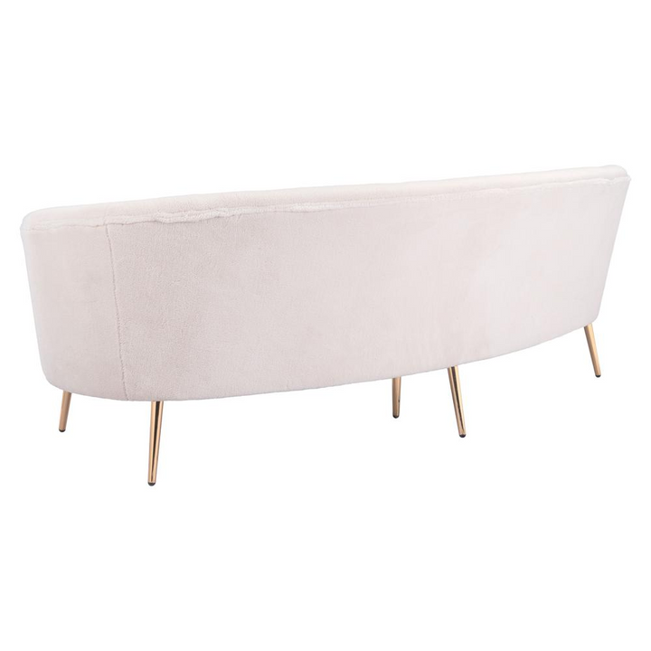 Boho Aesthetic Luna Sofa White | Biophilic Design Airbnb Decor Furniture 