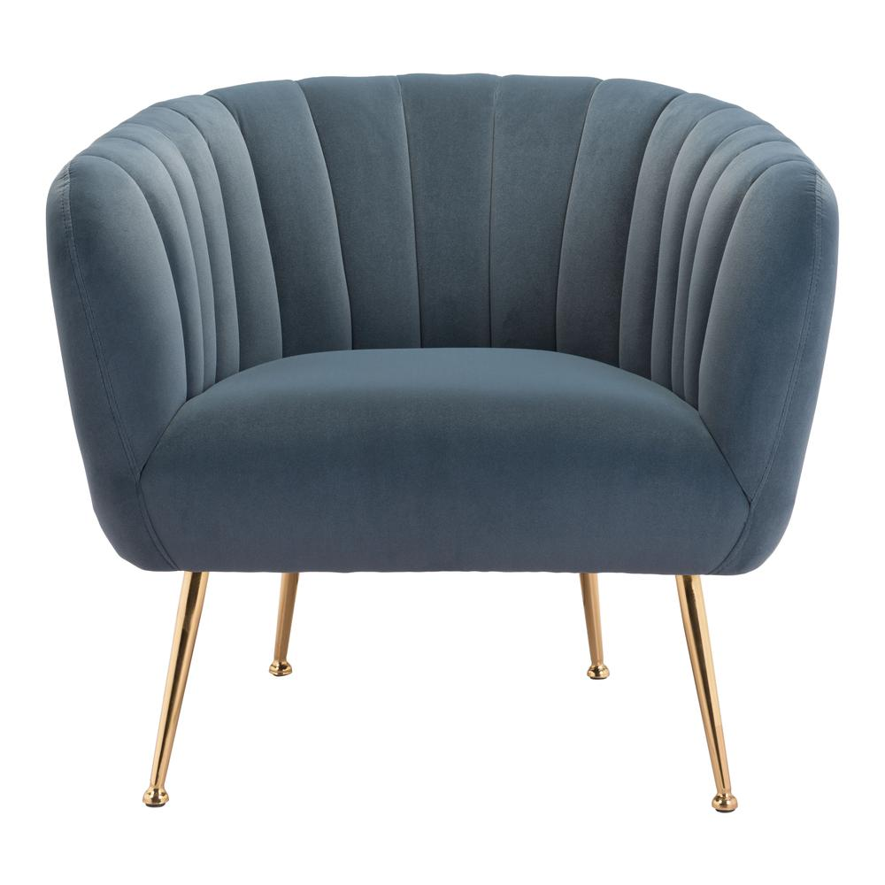 Boho Aesthetic Blue Gray Luxury Modern Accent Chair | Biophilic Design Airbnb Decor Furniture 