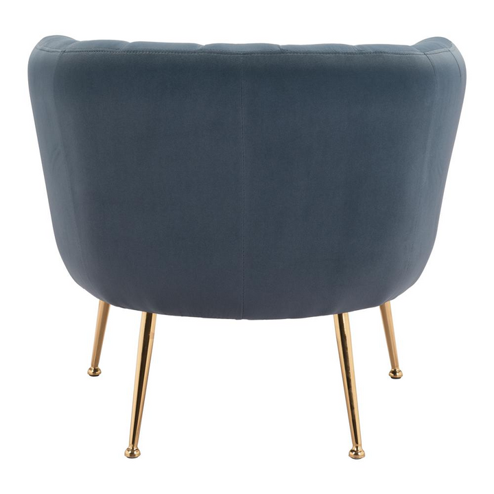 Boho Aesthetic Blue Gray Luxury Modern Accent Chair | Biophilic Design Airbnb Decor Furniture 