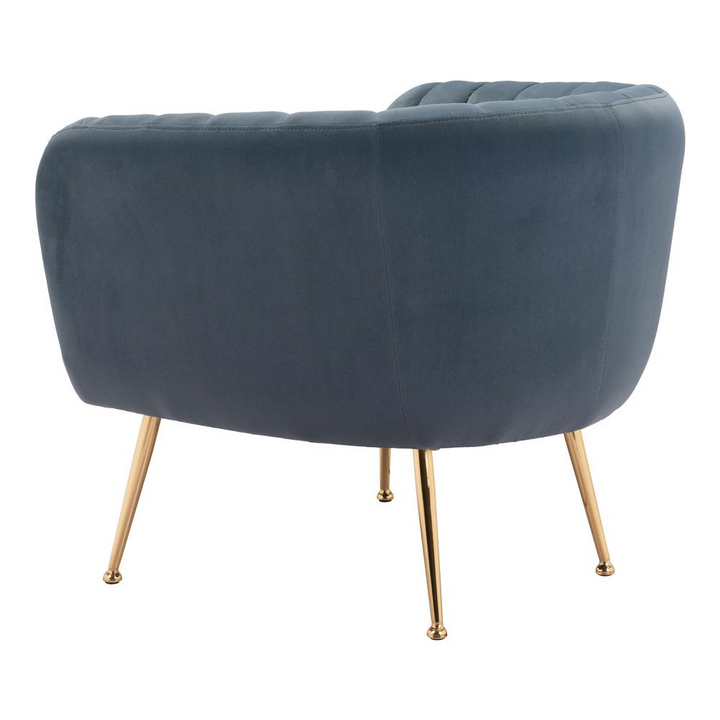 Boho Aesthetic Blue Gray Luxury Modern Accent Chair | Biophilic Design Airbnb Decor Furniture 