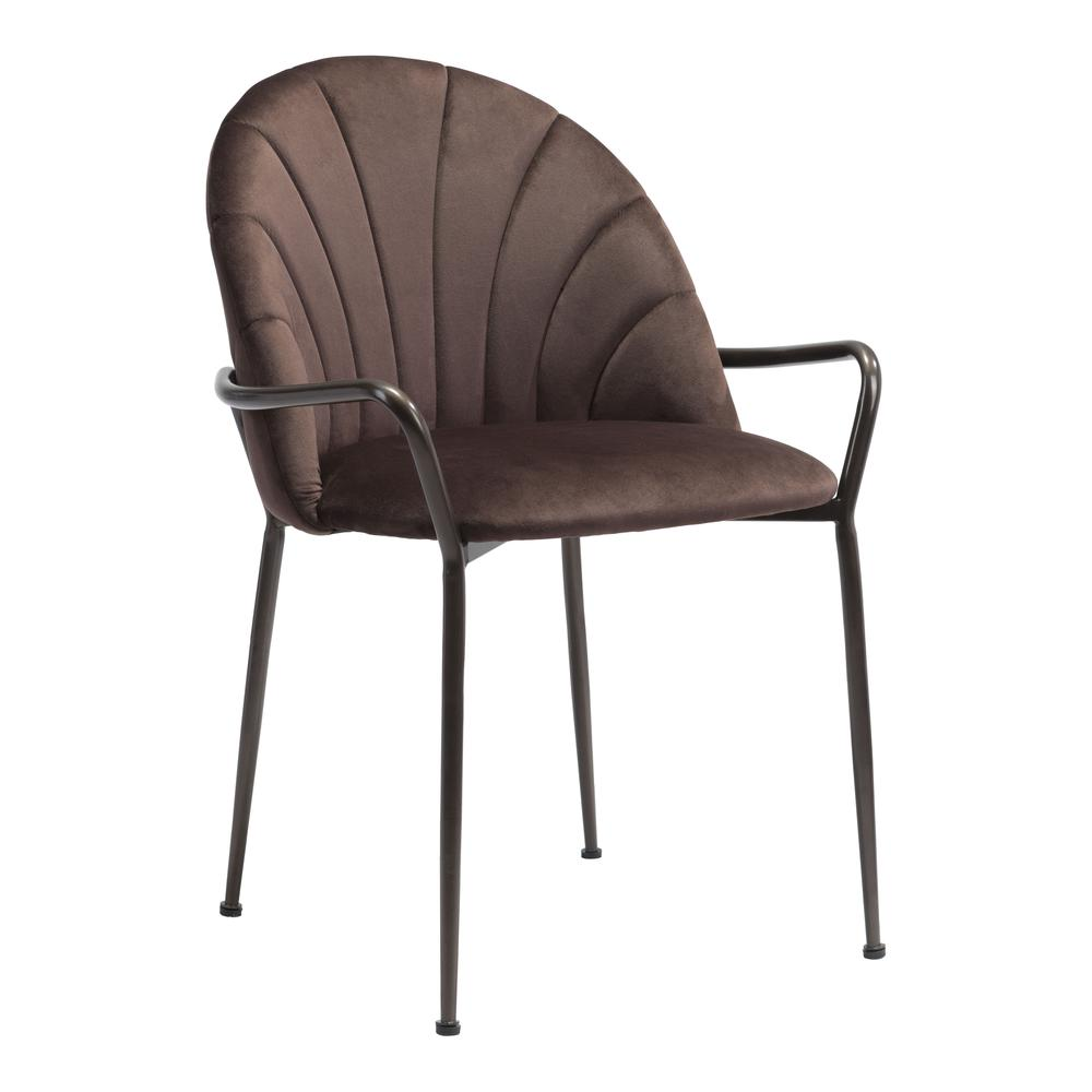 Boho Aesthetic Le Deauville | Modern Luxury Dining Chair Dark Brown | Biophilic Design Airbnb Decor Furniture 