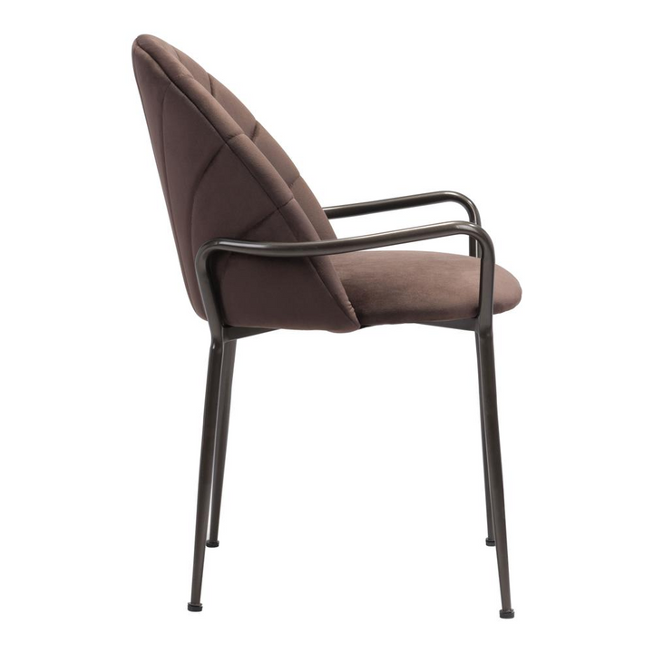 Boho Aesthetic Le Deauville | Modern Luxury Dining Chair Dark Brown | Biophilic Design Airbnb Decor Furniture 