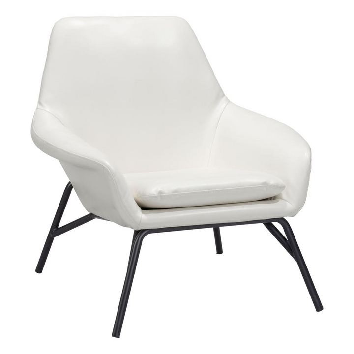 Boho Aesthetic Minimalist Modern White Accent Chair | Biophilic Design Airbnb Decor Furniture 