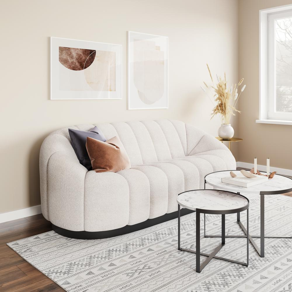 Boho Aesthetic Hauts-de-France | Minimalist Modern Luxury Sofa Cream Sofa Seat | Biophilic Design Airbnb Decor Furniture 