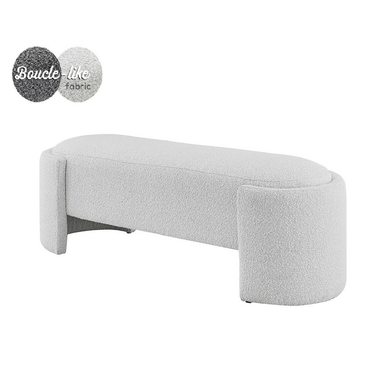 Boho Aesthetic Felicia Fabric Bench | Biophilic Design Airbnb Decor Furniture 