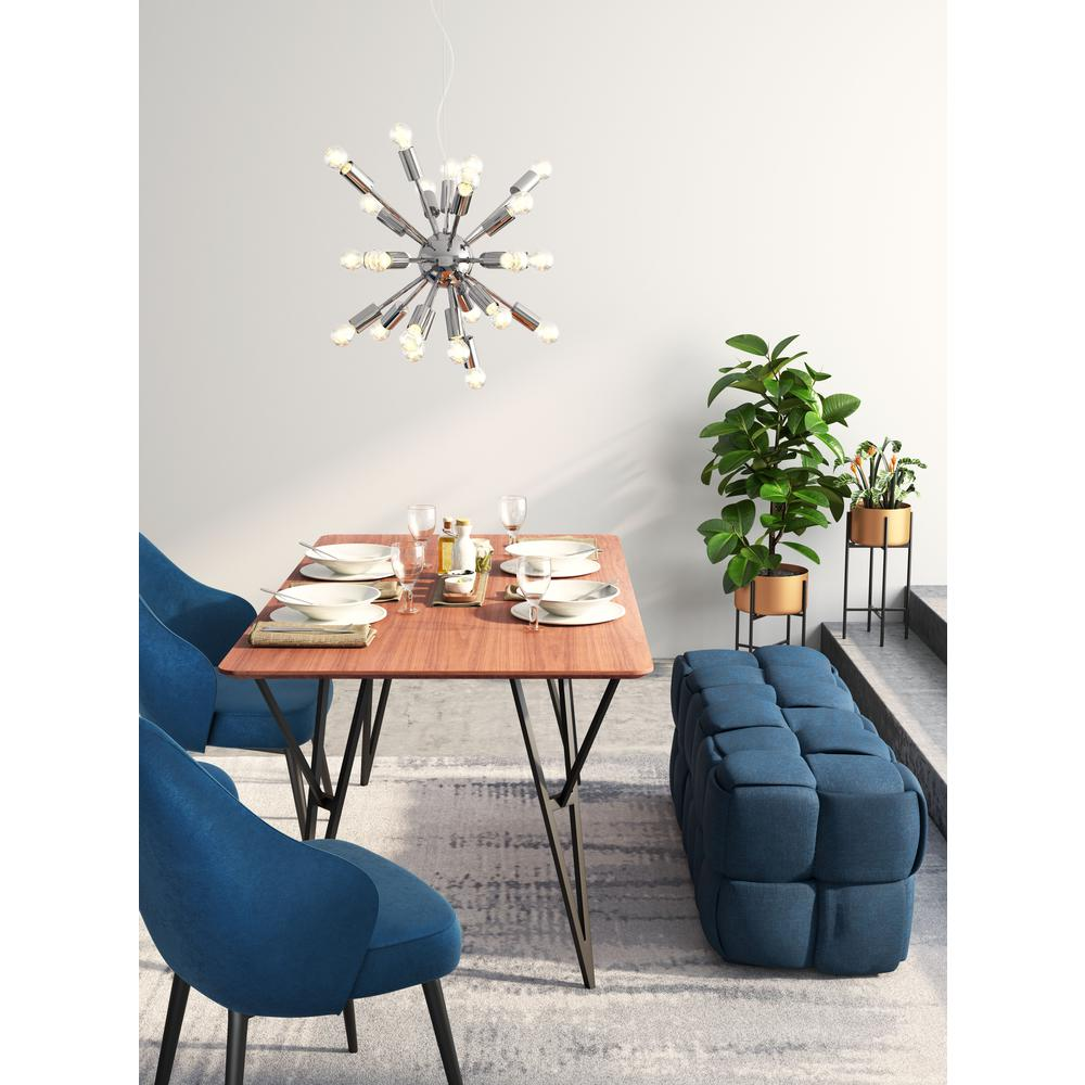 Boho Aesthetic Pulsar Ceiling Lamp Chrome | Biophilic Design Airbnb Decor Furniture 