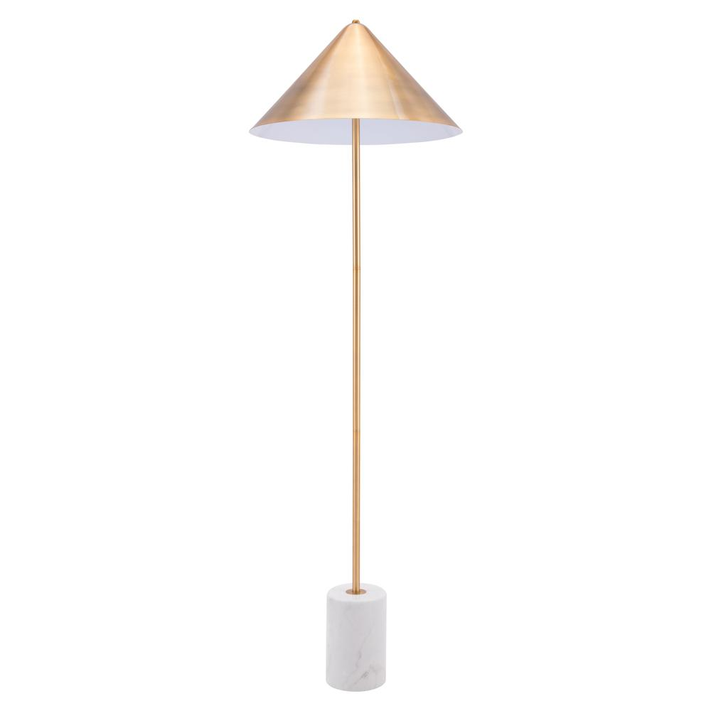 Boho Aesthetic Bianca Floor Lamp Brass & White | Biophilic Design Airbnb Decor Furniture 