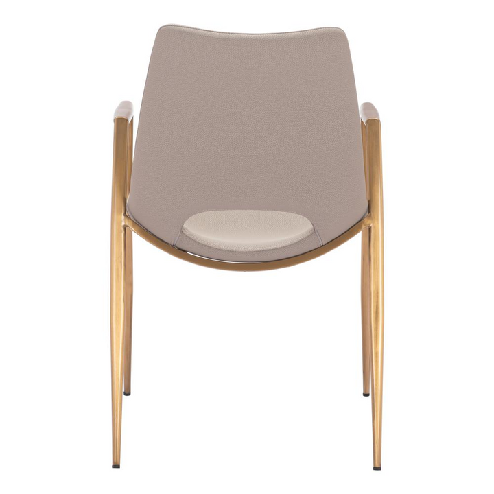 Boho Aesthetic Desi Dining Chair (Set of 2) Beige & Gold | Biophilic Design Airbnb Decor Furniture 