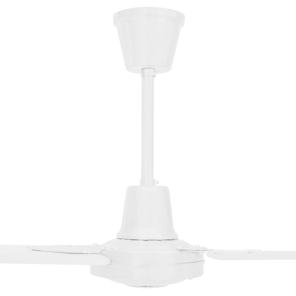 Boho Aesthetic vidaXL Ceiling Fan 142 cm White | Biophilic Design Airbnb Decor Furniture 