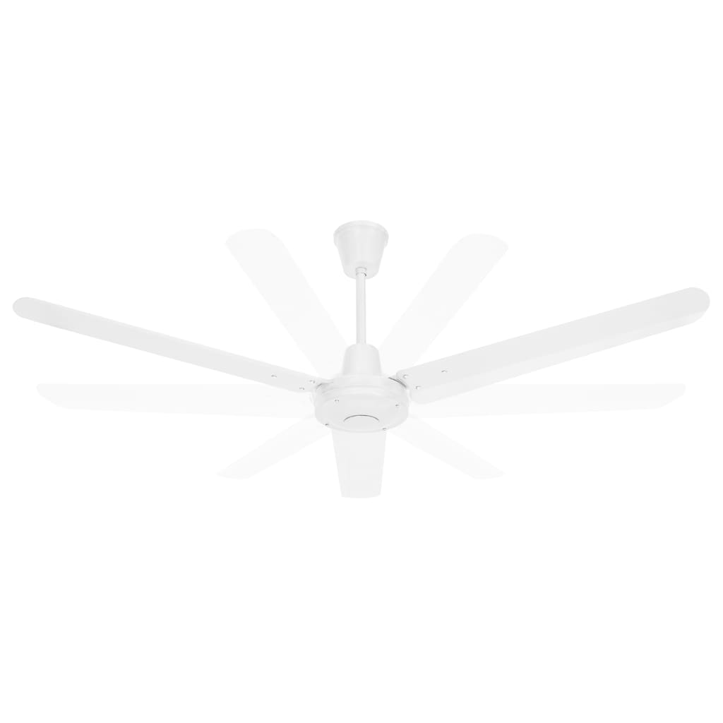 Boho Aesthetic vidaXL Ceiling Fan 142 cm White | Biophilic Design Airbnb Decor Furniture 