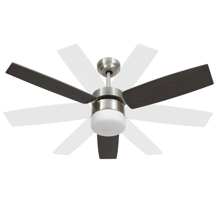 Boho Aesthetic vidaXL Ceiling Fan with Light and Remote Control 108 cm Dark Brown | Biophilic Design Airbnb Decor Furniture 